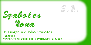 szabolcs mona business card